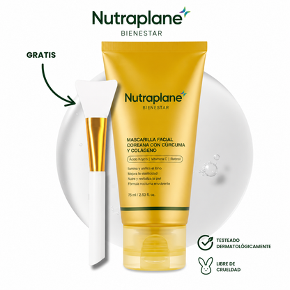 Mascarilla Facial Coreana Con Curcuma y Colágeno
