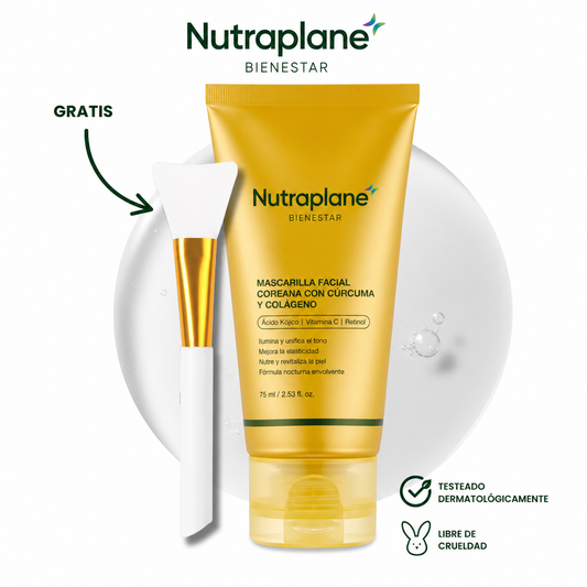 Mascarilla Facial Coreana Con Curcuma y Colágeno